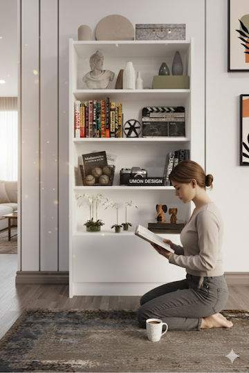 Bibliothek Atlantic Weiß 65x25x150cm