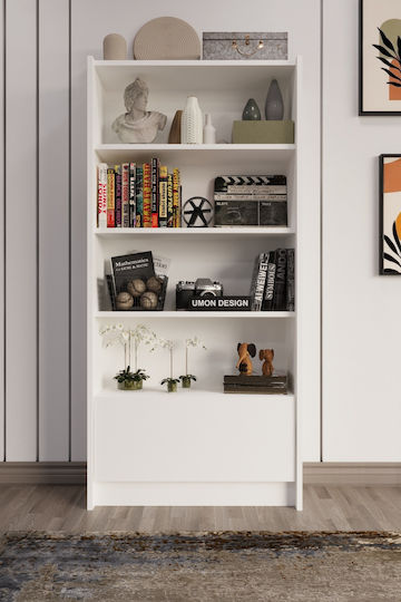 Bibliothek Atlantic Weiß 65x25x150cm