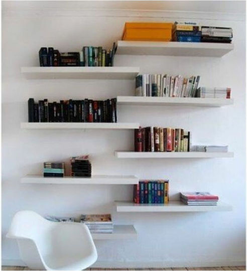 Wall Shelves White 6 Pieces 60x15x15cm