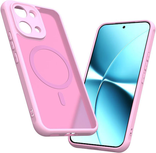 Techsuit Halofrost II Umschlag Rückseite Kunststoff Rosa Poco X8 Pro Max