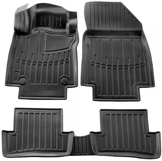 Race Axion Set of Front and Rear Mats 5pcs Tray Type for Renault Clio 2012-2019 Black