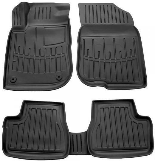 Race Axion Set of Front and Rear Mats 5pcs Tray Type for Peugeot 208 2012-2019 Black