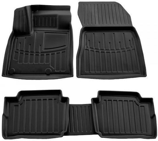 Race Axion Set Front and Back Car Mats 5 Pieces Raised Sides Type for Nissan Qashqai J12 E-Power 5D 2021+ Black
