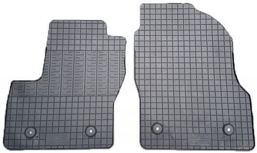Cik Set of Front and Rear Mats 2pcs for Ford Transit Connect 2017+ Black