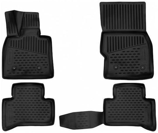 Novline Set of Front and Rear Mats 4pcs Tray Type for Alfa Romeo Stelvio 2017+ Gray