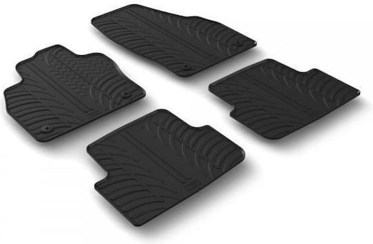 Lampa Set of Front and Rear Mats 4pcs Tray Type VW Taigo 11/2021+ Black