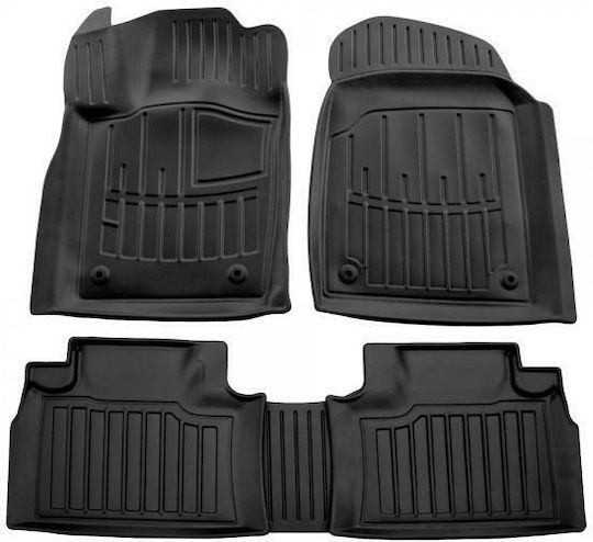 Race Axion Satz Vorder- und Hintermatten Wannenartig 5Stück aus Gummi für Jeep Großer Cherokee 2010-2021 Schwarz