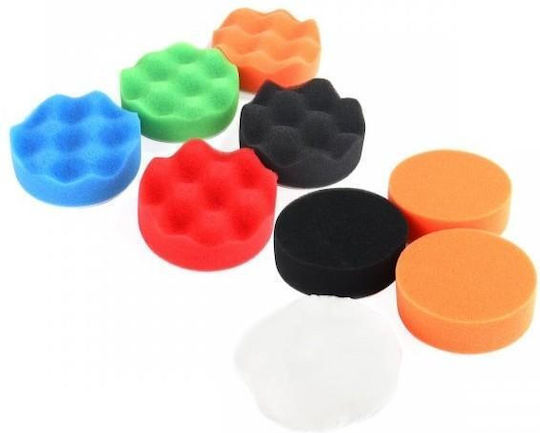 Amio Polishing Sponge with Cleaning and Polishing Cloths 80mm Set 11 Pieces Drill Sp-07 1 Piece 02647/am