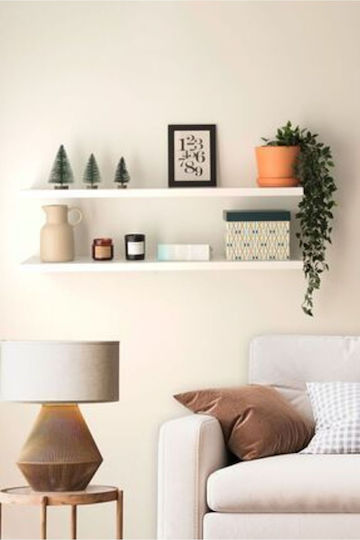Wall Shelves White 2 Pieces 60x15x15cm