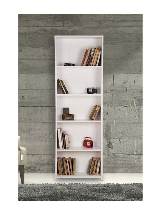 White Bookcase 56x20x169cm