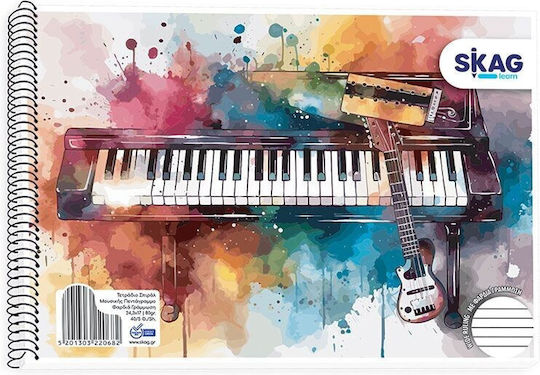 Skag Spiral Music Notebook B5 40 Sheets