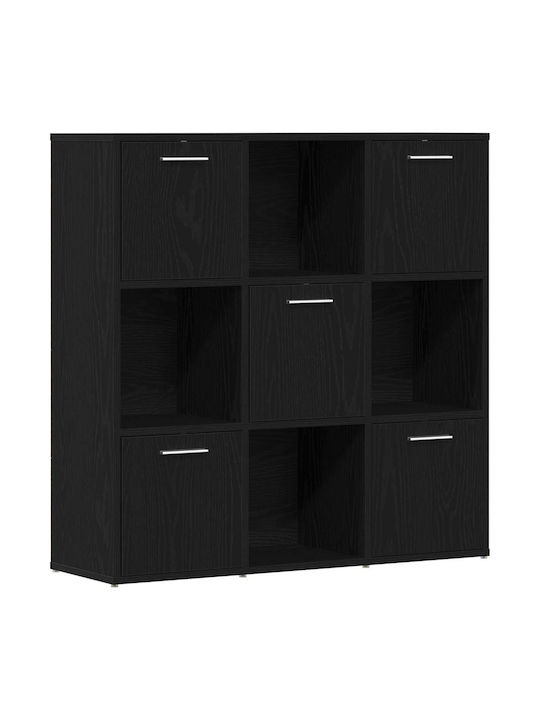 Black Oak Bookcase 90x28x90cm