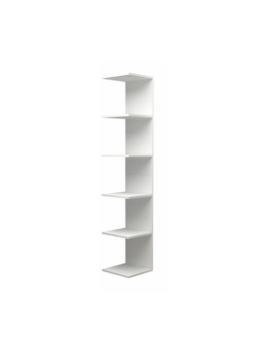 Bibliotecă Silver Albă 34.6x31.5x180cm
