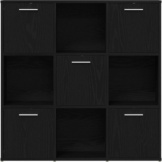 Етажерка Черен Дъб 90x28x90 см