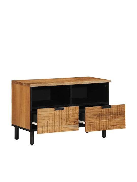 TV Stand Metal & Solid Acacia Wood L70xW33xH46cm