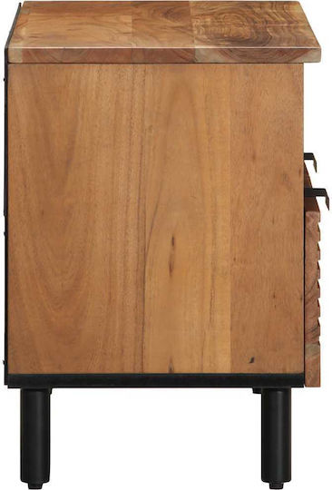 TV Stand Metal & Solid Acacia Wood L70xW33xH46cm