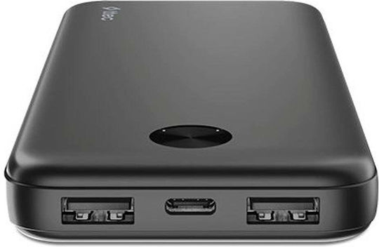 TTEC ReCharger Power Bank 10000mAh 20W with 2 USB-A Output Ports and USB-C Power Delivery Black