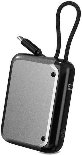 TTEC ReCharger LCD Power Bank 10000mAh 30W with USB-C Power Delivery / Quick Charge Grey