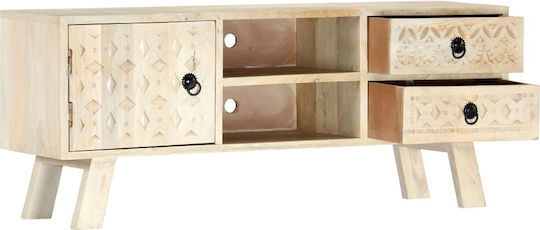 Шкаф За Телевизор От Масивно Дърво Манго 110x30x44см