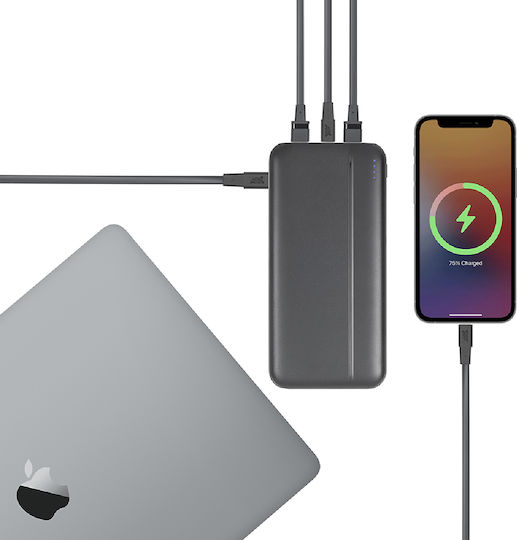 Rivacase VA2031 Power Bank 10000mAh mit 2 USB-A Anschlüssen Schwarz