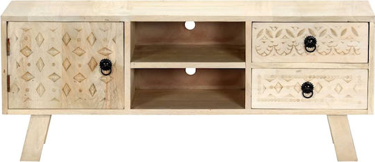 Шкаф За Телевизор От Масивно Дърво Манго 110x30x44см