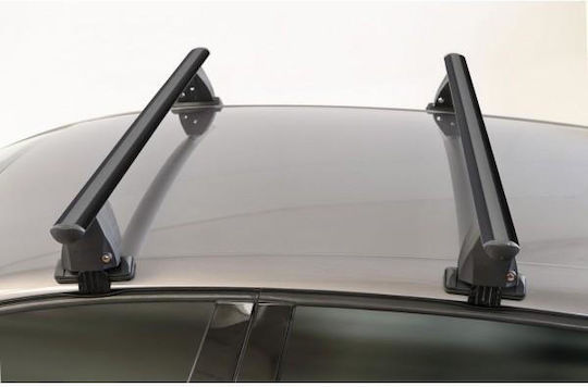 Menabo Aluminum Car Roof Bars Delta M Black 123 Cm Roof Rack Set Black Color Protective End Caps Simple Roof-2 Pieces 12500/mb 12500/mb