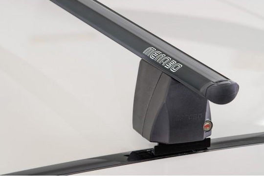 Menabo Aluminum Car Roof Bars Delta M Black 123 Cm Roof Rack Set Black Color Protective End Caps Simple Roof-2 Pieces 12500/mb 12500/mb