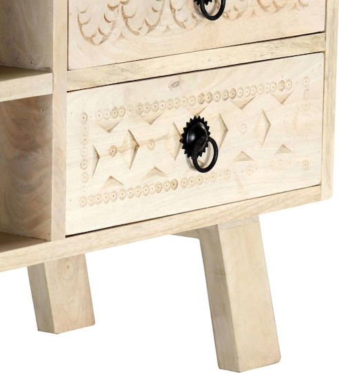 Шкаф За Телевизор От Масивно Дърво Манго 110x30x44см