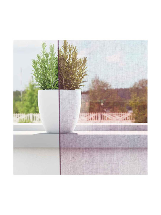 vidaXL Set Curtains Window with Tab Tops Purple 140x175cm