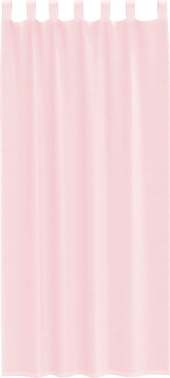 vidaXL Комплект Пердета И Завеси С Презрамки Voile Светлорозови 140x225см