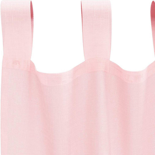vidaXL Set Vorhänge Fenster mit Obere Registerkarte Voile Hellrosa 140x140cm