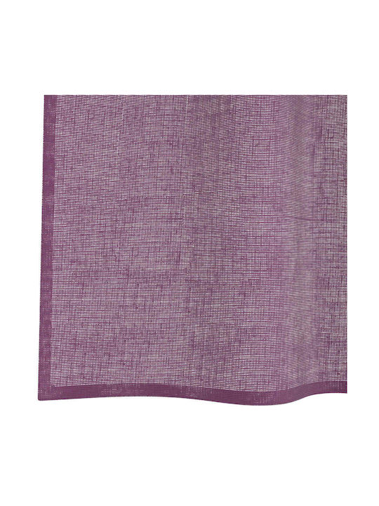 vidaXL Set Curtains Window with Tab Tops Purple 140x175cm