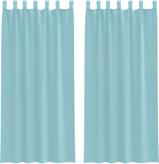 vidaXL Σετ Voile με Τιράντες Τυρκουάζ 140x245εκ.