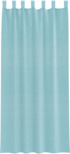 vidaXL Комплект Пердета И Завеси С Презрамки Voile Тюркоазени 140x245см