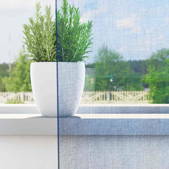 vidaXL Set Vorhänge mit Oberer Registerkarte Voile Blau Royal 140x260cm
