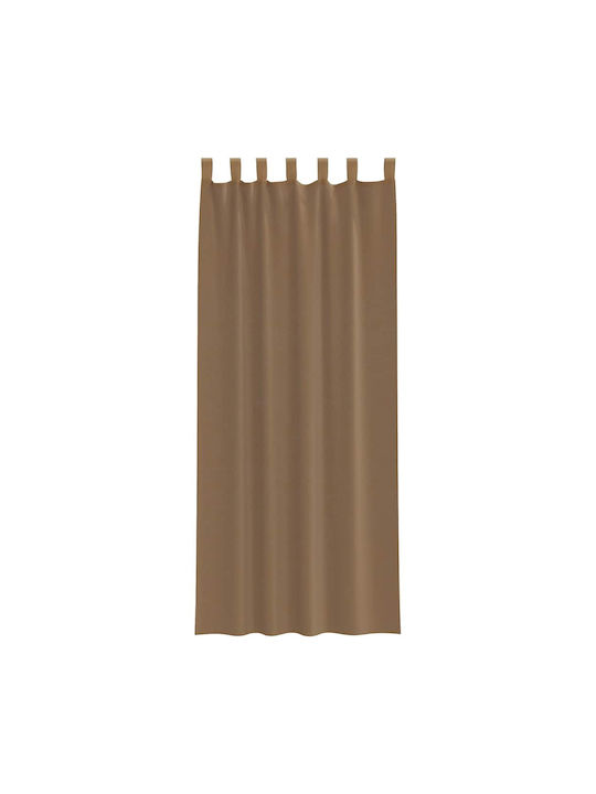 vidaXL Set Perdele cu Bretele Maro Deschis 140x260cm