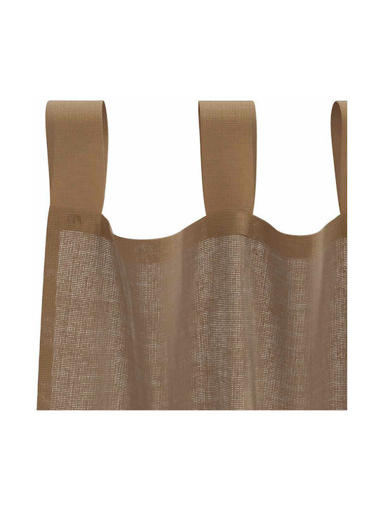 vidaXL Set Perdele cu Bretele Maro Deschis 140x260cm