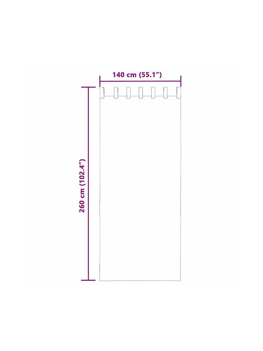 vidaXL vidaXL Vorhänge mit Obere Registerkarte Hellrosa 140x260cm