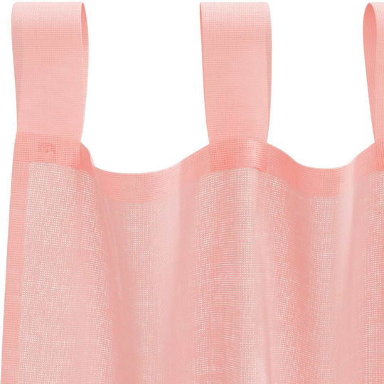 vidaXL Set Curtains with Tab Top Voile Pink 140x260cm