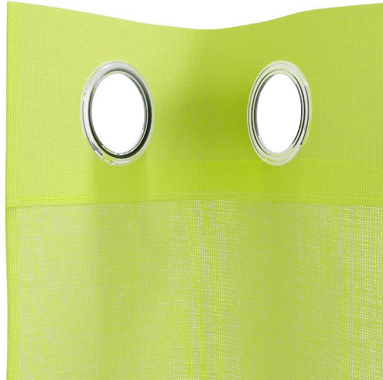 vidaXL Set Vorhänge Fenster mit Grommet Voile Grün Apfel 140x175cm