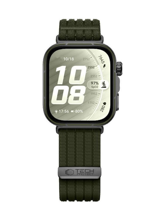 Tech-protect Nylon Huawei Watch Fit 3 4 4 Pro 5 5 Pro Military Green