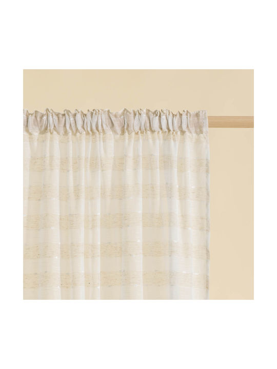 Premier Κουρτίνα με Τρέσα Rafaela Beige 140x270εκ.