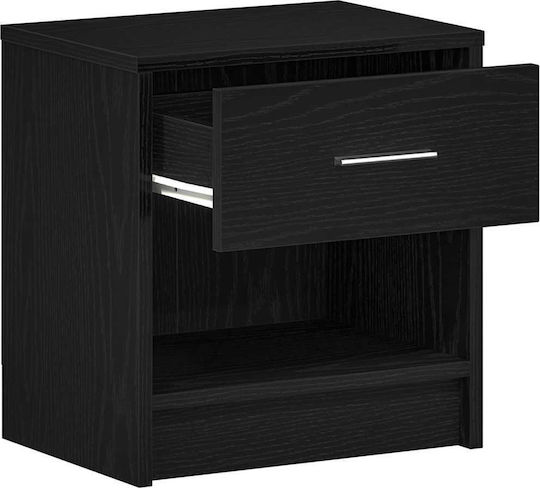 Nachttische Holz Schwarz 2Stücke 39x28x41cm