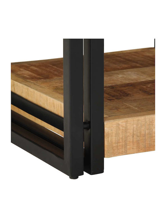 Bedside Tables Made of Solid Wood and Glass Brown 2 Pieces 40x40x50cm