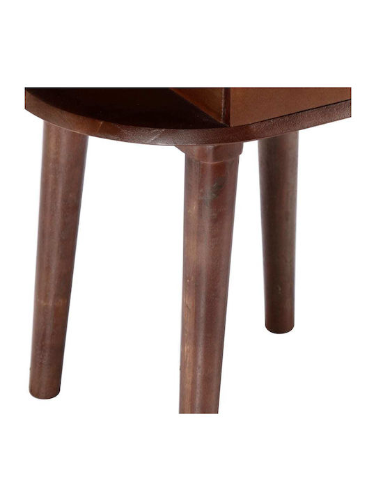 Bedside Table Made of Solid Wood Beige 50x35x55cm