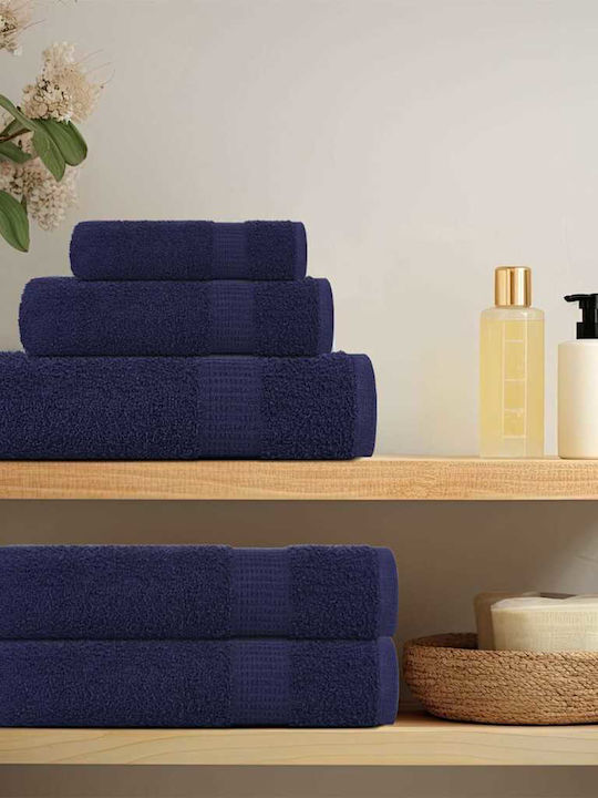 vidaXL Bath Towel Set 4pcs Dark Blue