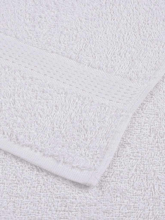vidaXL Bath Towels Set 2 pcs White Weight 360gsm