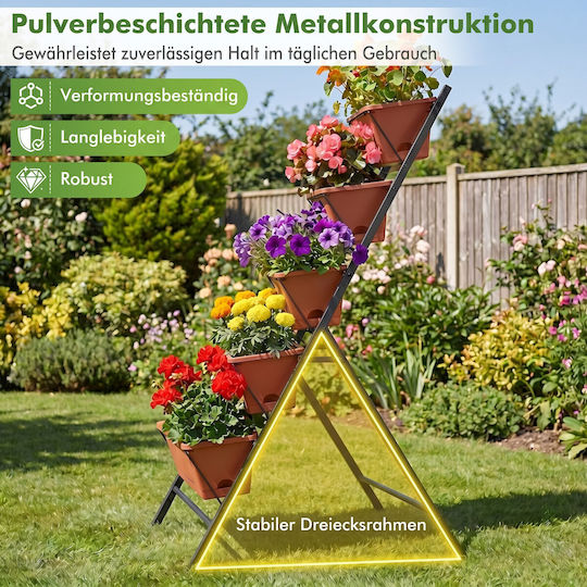 Costway Planter Box Din Plastic Roșu