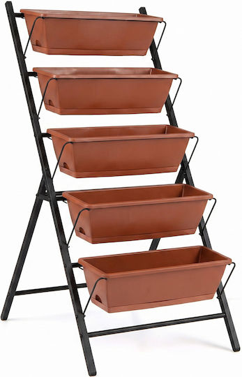 Costway Ζαρντινιέρα Πλαστική Κόκκινο 115x71x57εκ.