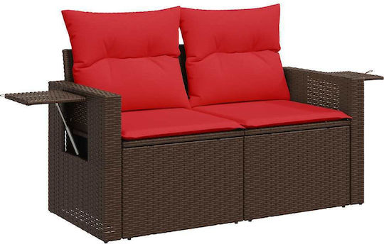 Garten- und Outdoor-Möbelsets 7 Stück Braune mit Kissen